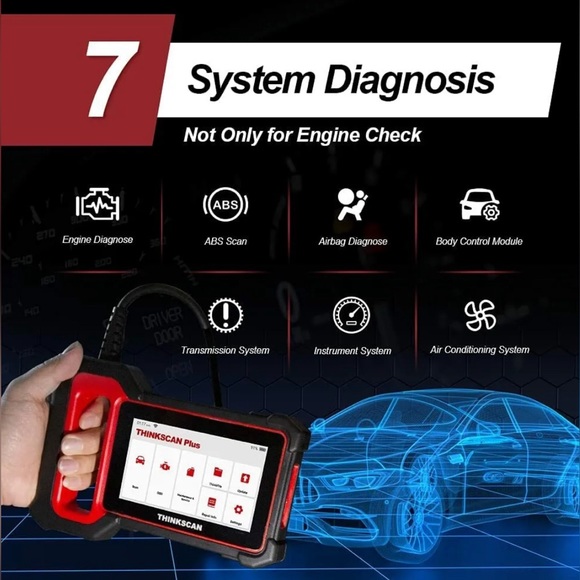 ThinkScan Plus S7 OBD2 Scanner Auto Diagnostic ABS IMMO TPMS Reset Code Reader - Picture 2 of 10